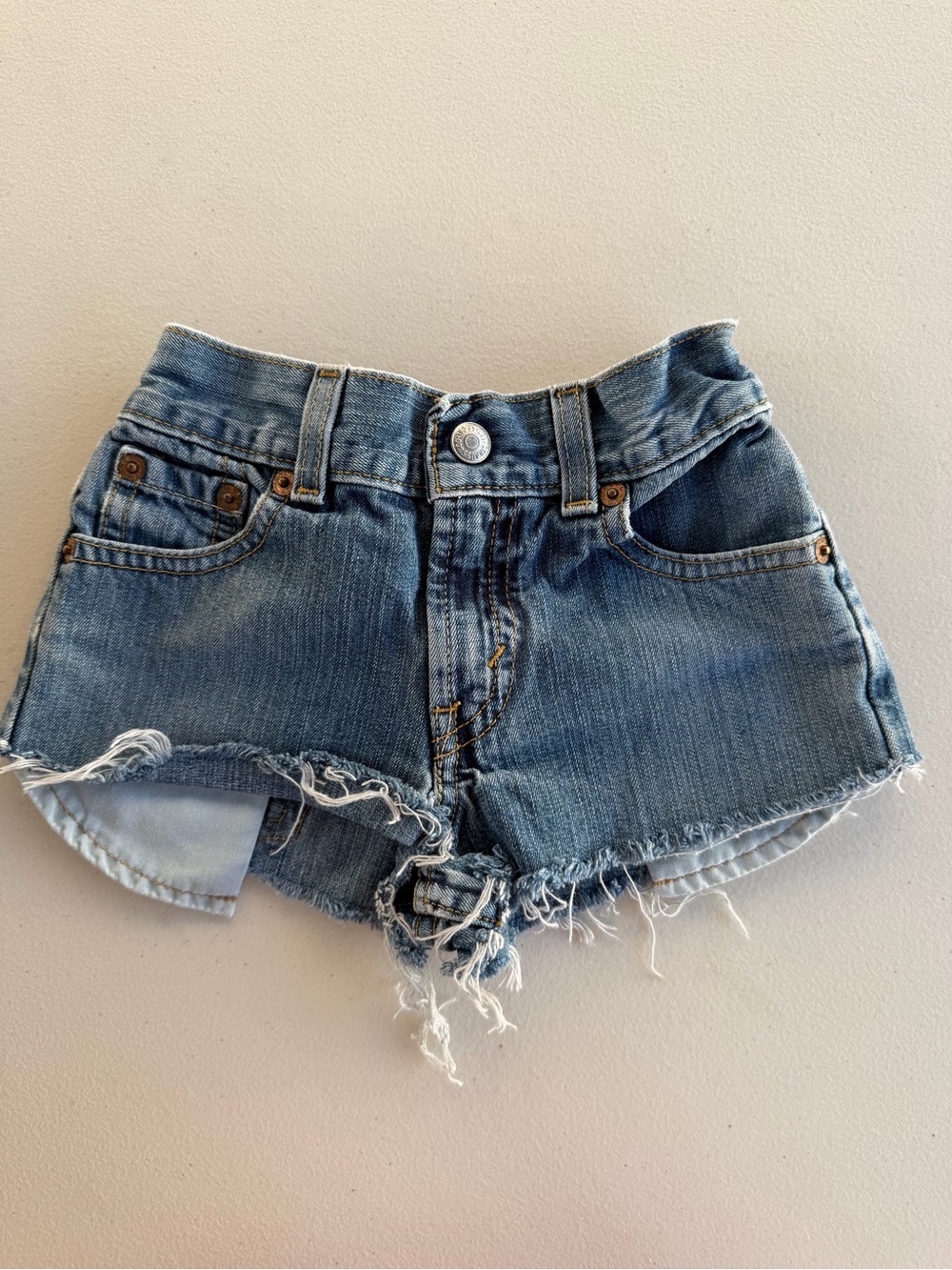 Levi's Kids Distressed Denim Shorts - Light Blue